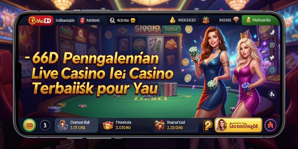Tampilan gameplay Live Casino yang mendebarkan di 66D.