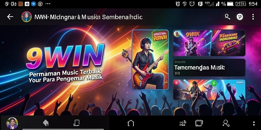 Screenshot dari gameplay <strong>9WIN</strong> yang menunjukkan pengguna bermain musik.