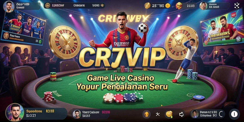 Tampilan permainan Live Casino yang mendebarkan di CR7VIP.