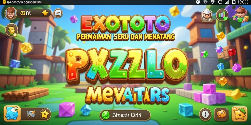 Tampilan gameplay EXOTOTO dengan teka-teki puzzle yang menarik.