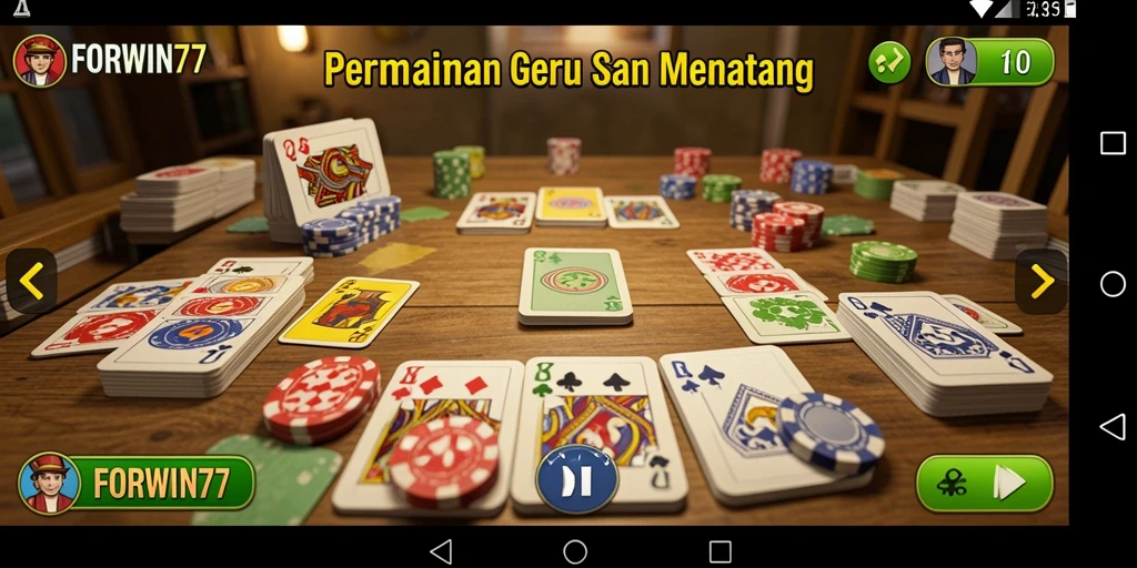 Tampilan gameplay seru dari FORWIN77 yang mengasyikkan.