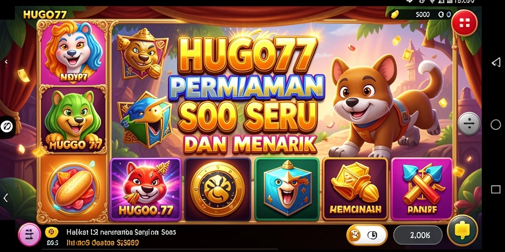 Screenshot HUGO77 menampilkan gameplay menarik permainan Slot.