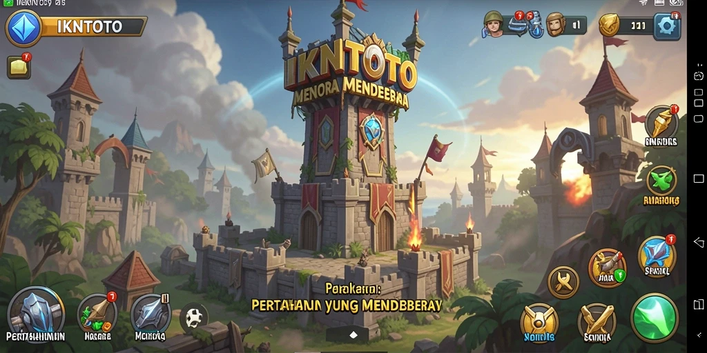 Tangkapan layar gameplay menegangkan IKNTOTO saat mempertahankan wilayah dari serangan musuh.