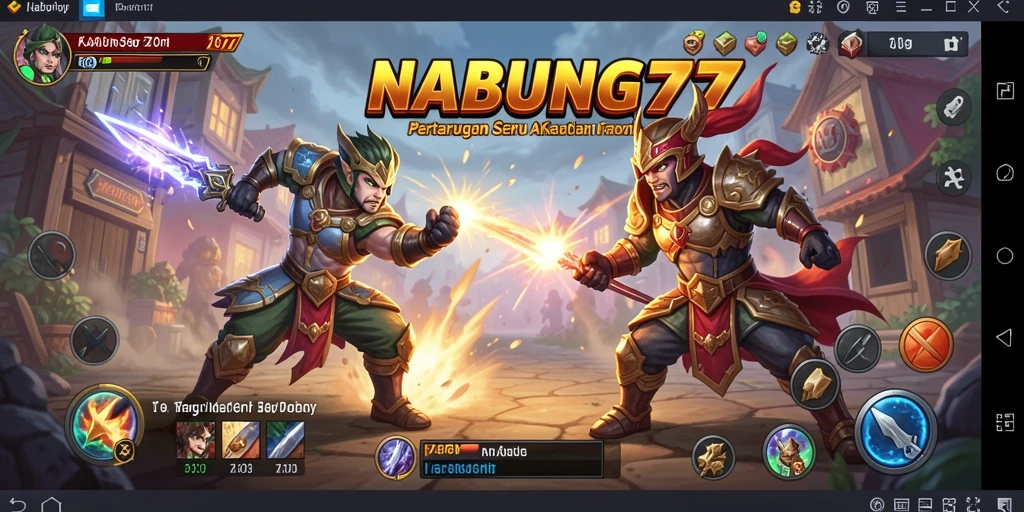Tampilan gameplay seru dari NABUNG77 dengan aksi pertarungan dinamis.
