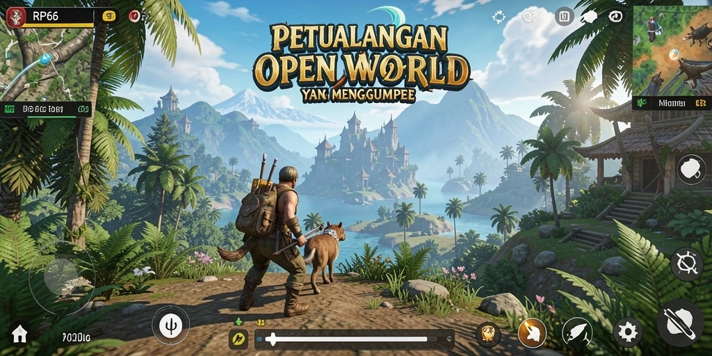 Screenshot gameplay RP66 menampilkan dunia Open World yang luas dan detail.