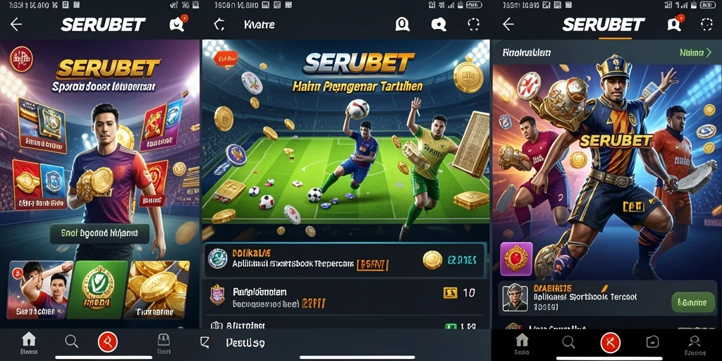 Tampilan SERUBET dengan fitur taruhan olahraga yang menarik.