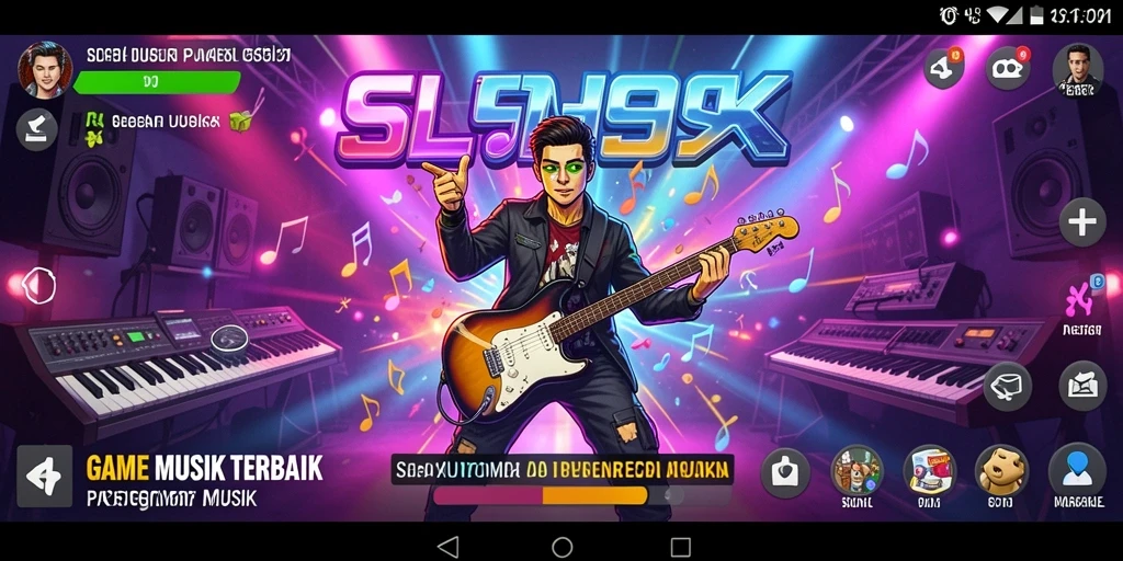 Tampilan gameplay menarik dari SL999 dengan berbagai fitur musik.