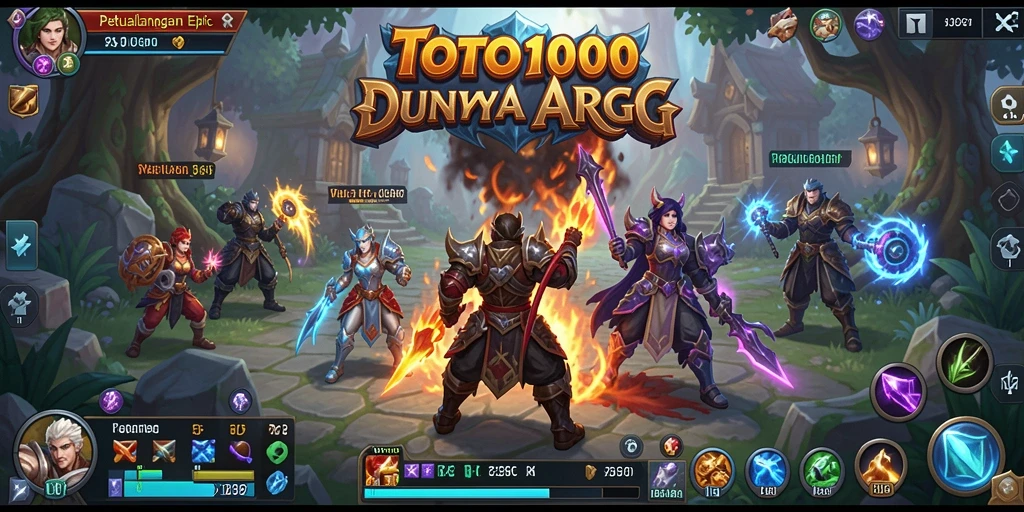 Tampilan gameplay TOTO1000 di dunia ARPG yang menantang.