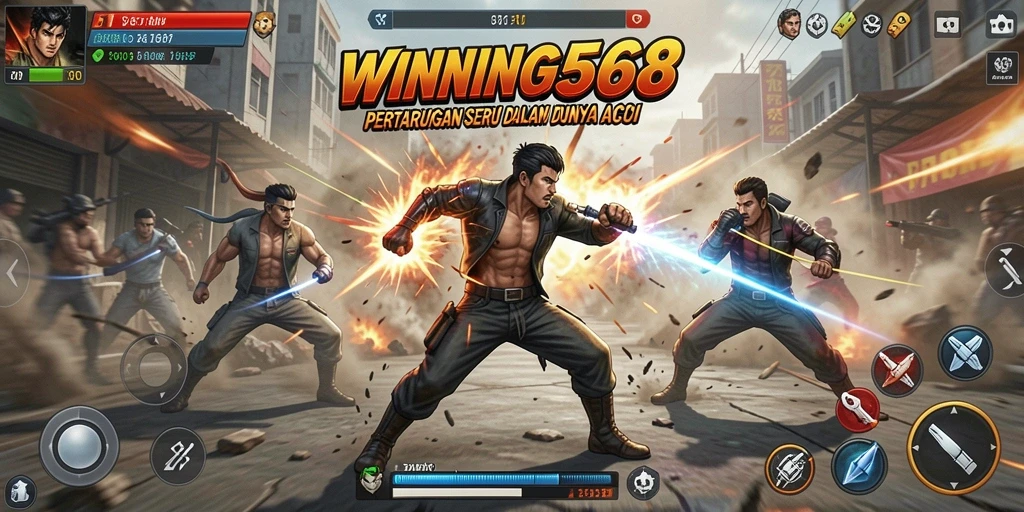 Tangkapan layar menunjukkan aksi seru dalam WINNING568 dengan efek visual yang menakjubkan.